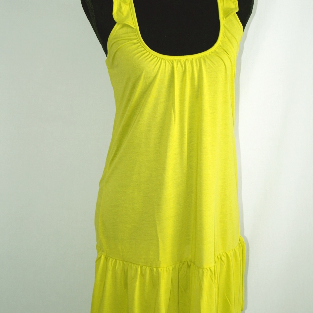 AAApple womens S dress NWT yellow shift spa. strap